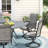 6-Person Round Patio Dining Set With 360° Swivel Textilene Rocking Chairs-1365880409