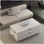 Table basse relevable moderne avec 2 tabourets pour le salon Rangement caché extensible + tiroirs-1900305947