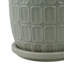  Plateau décoratif décoratif en céramique avec motif - Pots de fleurs d'intérieur élégants avec soucoupe pour patio, salon ou décoration intérieure - ensemble de 2, 8 po, 6 po, vert-1621862970