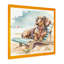 «Dog Lounging on the Beach with Sun Sun III», reproduction sur toile-86808584-110955151