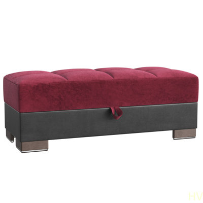 Primenest Nimbusflow Upholste Ottoman With Storage, -PU Microfiber