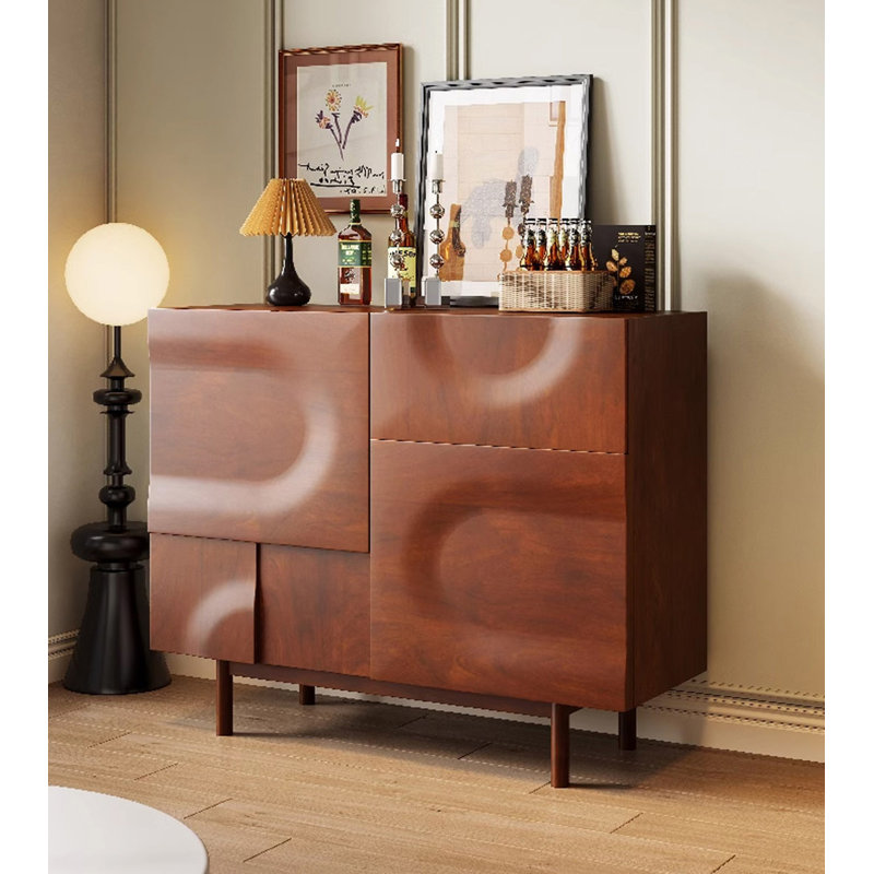 Armoire à chaussures rétro de style américain avec portes de forme unique