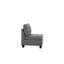 Modulaire gris 3 pièces: Tissu semblable au lin et chaises de formation en bois stable gris - 3 pièces: sièges de fabrication fine