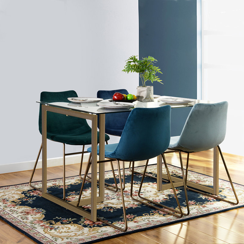 Table de salle à manger Koshan, Doré, H 29,25 po x L 46,8 po x l 31,49 po