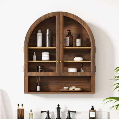 Bathroom Medicine Cabinets With Acrylic Door And Open Shelf