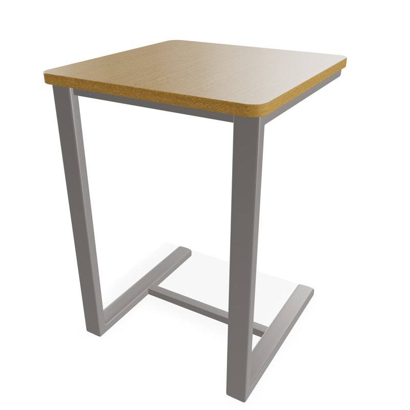 Outdoor Square Side Table, Natural/Warm Gray