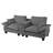 Space-saving Modern Sofas, Grey Chenille L-shape With Storage