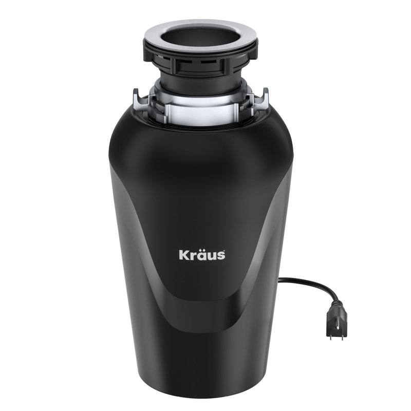 Matte Black Continuous Feed Garbage Disposal with 3/4 HP Motor