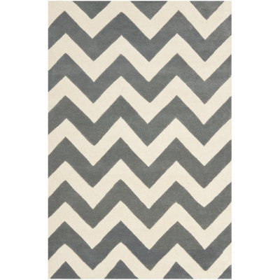 Teresita Hand Tufted Wool Chevron Rug