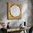 Antique Gold Torn Edge Square Mirror Featuring a 4.8" Brushed Antique Gold Iron Frame