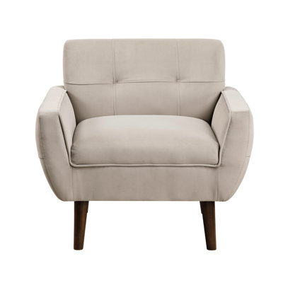 Upholstered Accent Chair, Tufted Contemporary Armchair, Comfy Chair