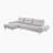 Kenner 125" Modern & Contemporary 2-Piece Sectional - Chenille Sectional, Customizable Seat Depth, Chaise for Lounging-847719390-847719363