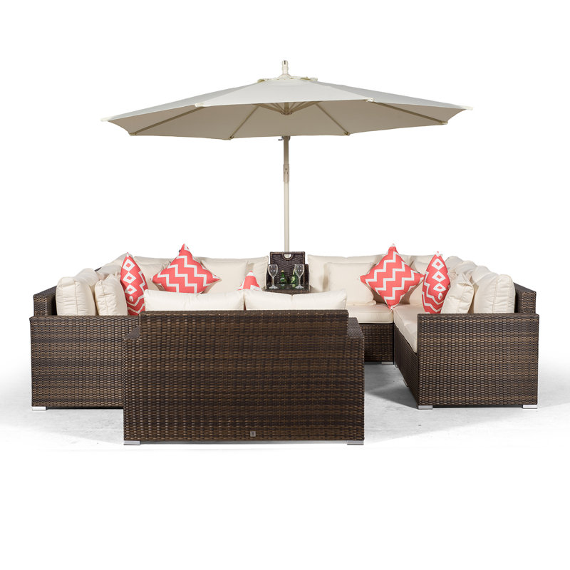 Yancey 5 Seater Rattan Corner Sofa Set