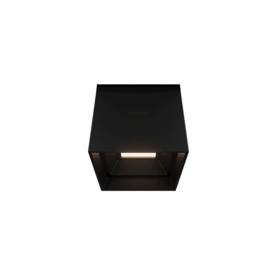 Downtown Square Dimmable LED Outdoor Flush Mount With Built In Color Temperature Switch from 3000K/3500K/4000K