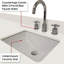 Meuble-lavabo bleu l 30 po x P 22 po, quartz blanc, 28 po Miroir et robinet inclus: salle de bain 30 22 D, comptoir en quartz et-1088018955