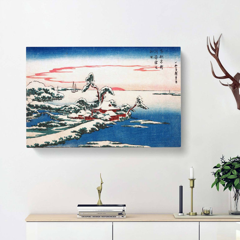 Snow On New Years Day At Susaki by Utagawa Hiroshige - Wrapped Canvas, 50cm H x 76cm W x 3cm D