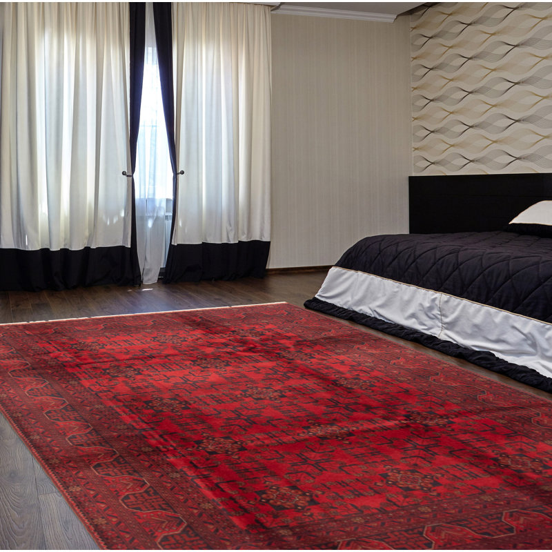 Tapis rouge Malayka Esari 6 pi 8 po x 9 pi 7 po