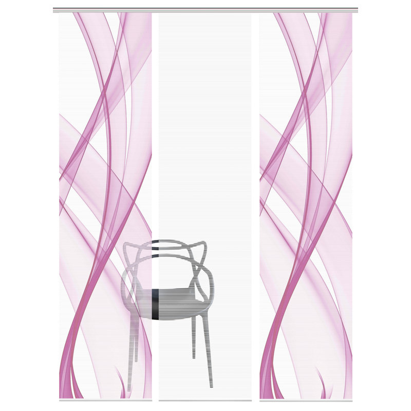 Semi Sheer Sliding Panel, Pink