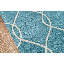 Tapis bleu sarcelle / ivoire touffeté à la main Chittening-31645840