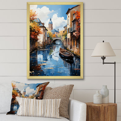 «Beige Canal Vibrant Waterway Bold III», reproduction sur toile