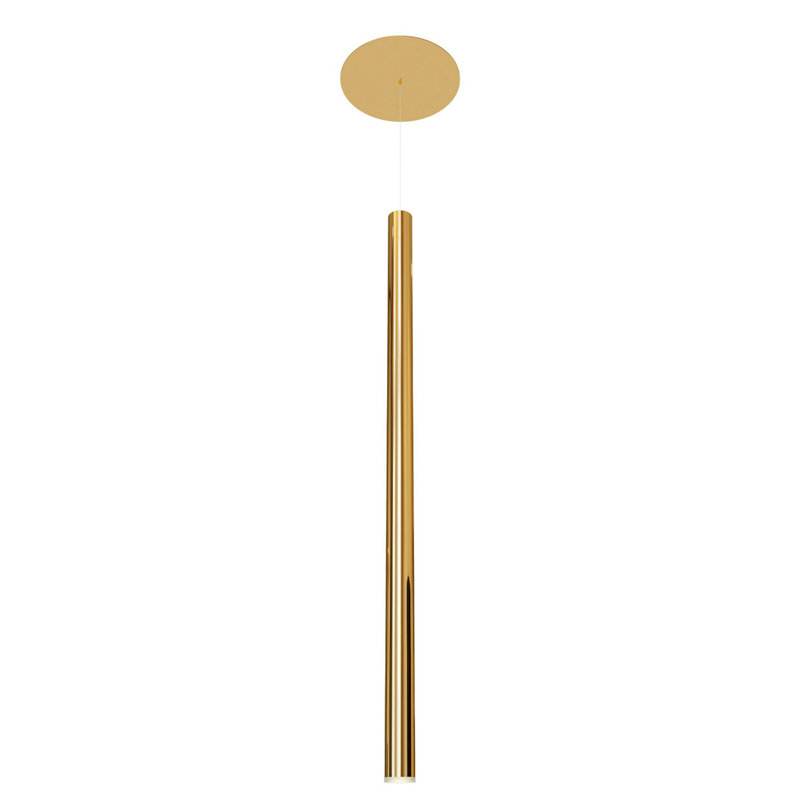 Lungo - Pendant - 1.6"W x 35.4"H - Gold, Gold, 1.6"W x 35.4"H