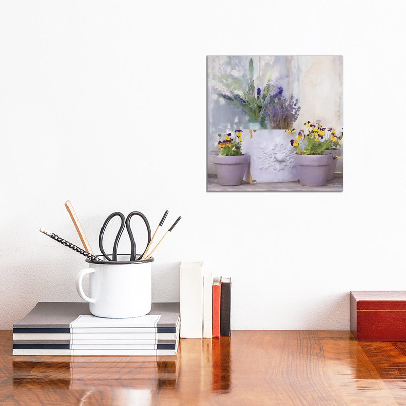 Pansy Still Life II by Lori Deiter - Wrapped Canvas Print, 30.48 cm H x 30.48 cm W