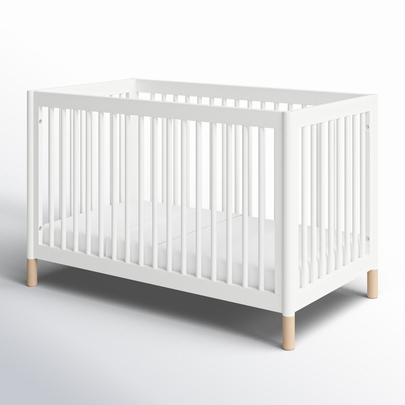 Gelato 4-in-1 Convertible Crib, White/Washed Natural