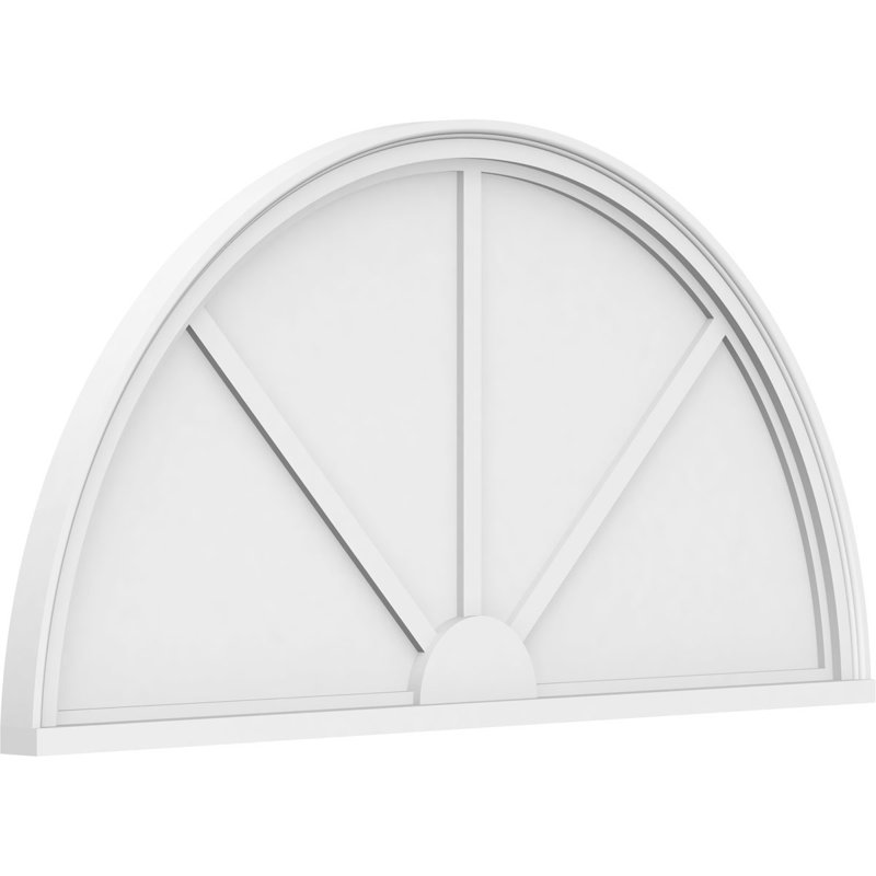 Demi-cercle à 3 branches en PVC de qualité architecturale, H 15 po x l 30 po x P 2 po