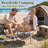 Tripod Camping BBQ Grill, Multi-Functional Outdoor BBQ Grill, Metal Outdoor Fire Pit, campfire tripod,tripod fire pit,campfire cooking tripod,11-Inch Campfire Grill Pan, 15-Inch Round Mesh Grate, 3 Detachable Legs, with Handle, Includes Charcoal Tongs an