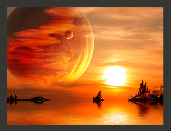 Fantasy Sunset 3.09m x 400cm Wallpaper, 270 cm L x 350 cm W