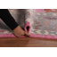 Tapis oriental rose fait à la main à motif floral Oushak 9 x 12
