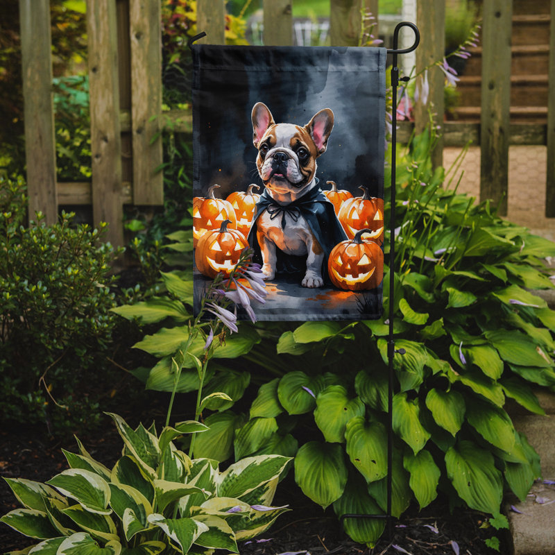 Drapeau de jardin chiot Halloween, Bouledogue français