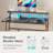 Small Computer Desk,Computer Desk with Power Outlets & Led Light,Home Office Desk with Monitor Shelf,-1504316945