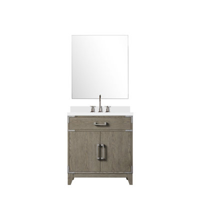 Laurel 36 in W x 22 in D Single Bath Vanity Mirror and Faucet Set