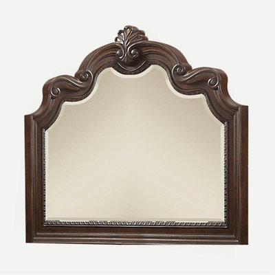 Miroir orné d'acajou