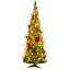 Arbre de Noël artificiel épinette vert 6 pi avec 250 lumières claires / blanches