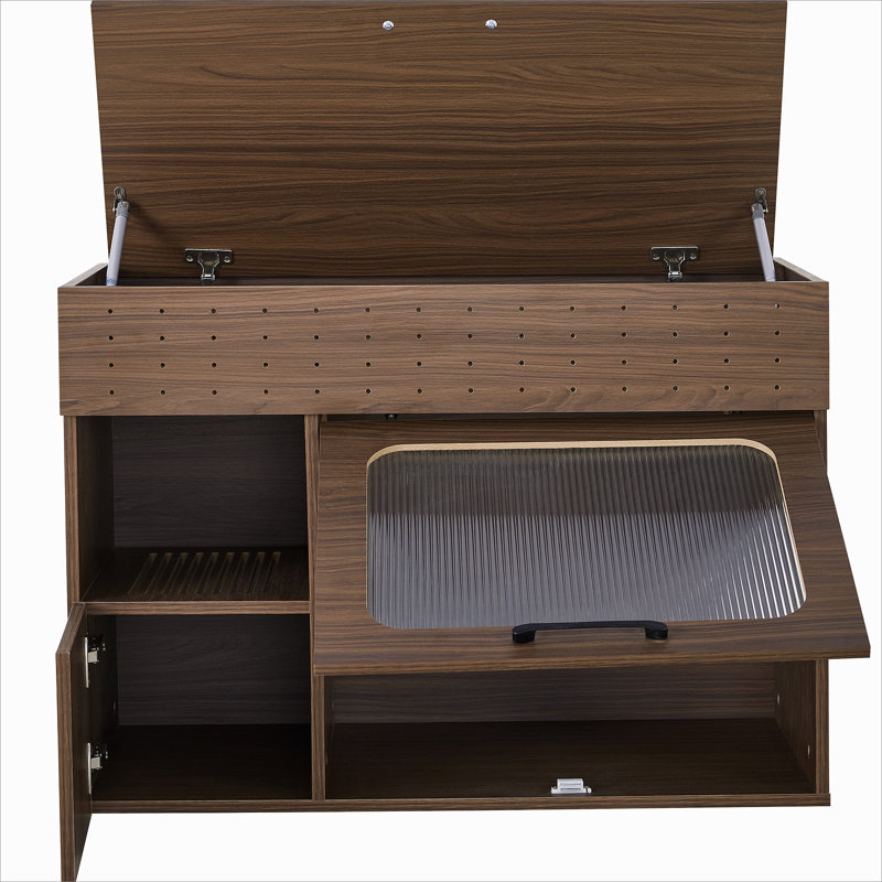 Versatile Multi-Functional Cat Litter Box House With Practical Storage