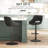 Kadaysha Swivel Upholstered Adjustable Height Counter Stool with Metal Frame-1098845285