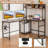 Magdali L-Shaped Metal Base Computer Desk-1724980318