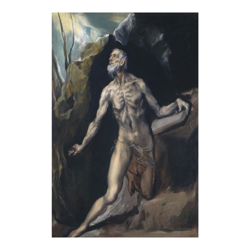 Saint Jerome par El Greco - Estampe numérique, H 20 po x l 16 po