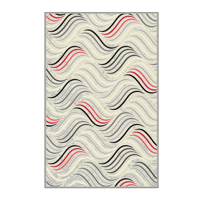 Premium Polyester Area Rug (5.2 x 7.5 ft), 100% Antibacterial, Non-Slip Underside, 0.3 in Pile Height | Machine Washable, 3D Digital Print, Durable Woven Carpet | Ideal for Living Room, Bedroom & Dining Spaces