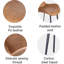 Ensemble de table de salle à manger 6 pièces avec chaises en similicuir, ensemble de salle à manger 7 pièces-738815744-754246000-754246013