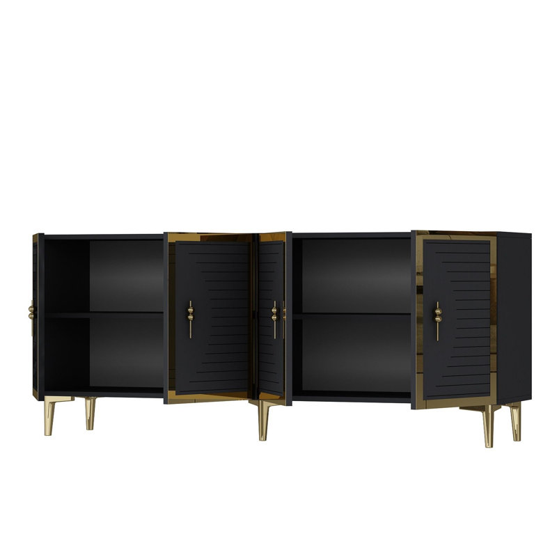 Console, Gris/doré, Gris