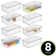 mDesign Plastic Storage Bin Box Container, Lid and Handles