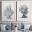 Toile encadrée bleue corail antique I-Premium - prête à être accrochée