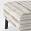 Fauteuil de chambre rayé rembourré - Fauteuil de chambre beige à rayures sable-1282203810