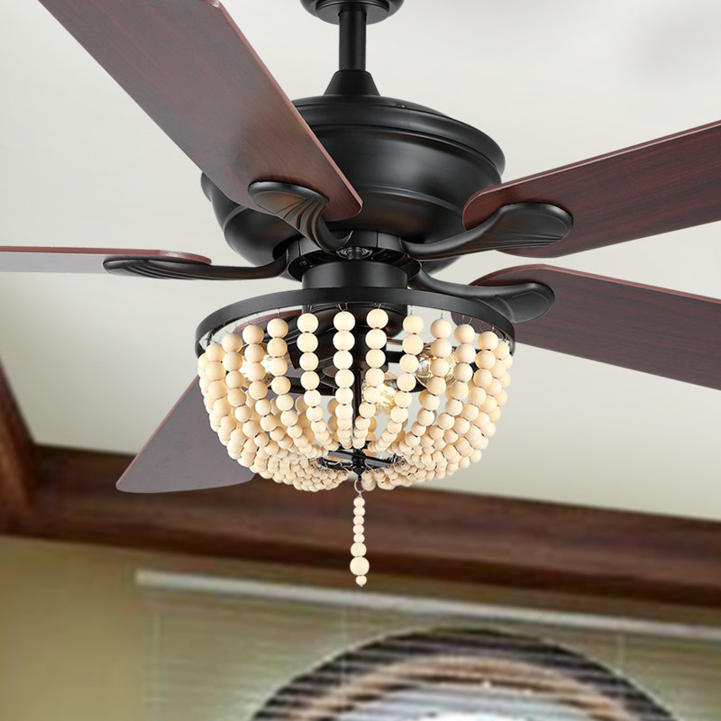 Bristal 52'' Ceiling Fan with Light Kit, Black
