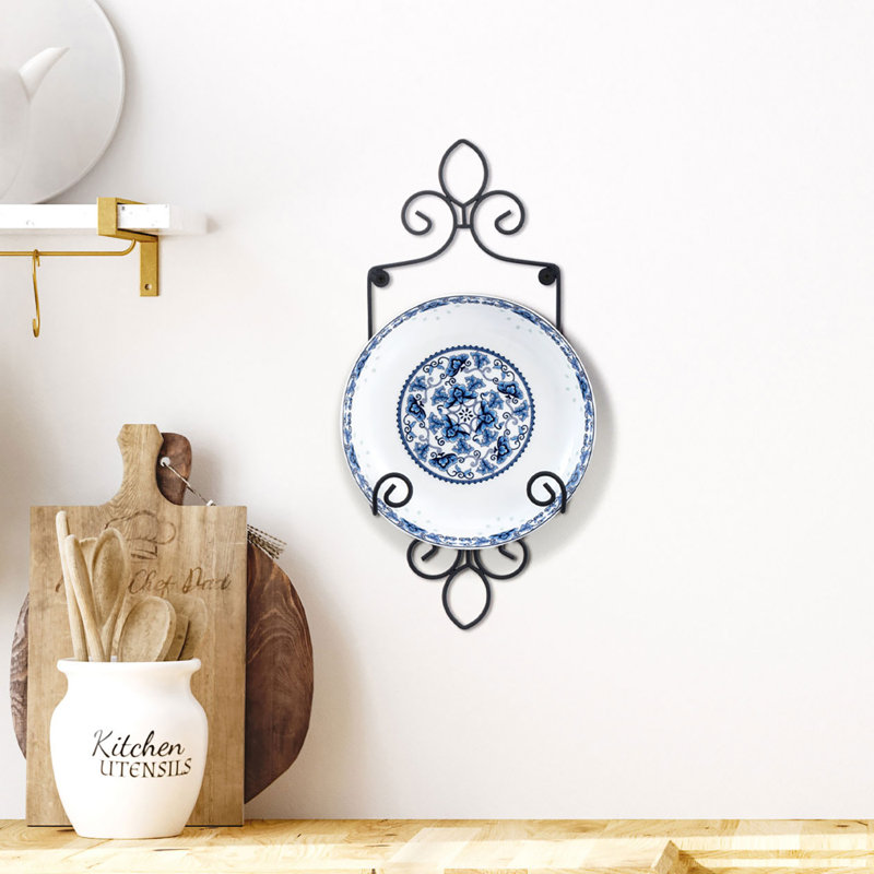 Metal Accent Shelf with Hooks