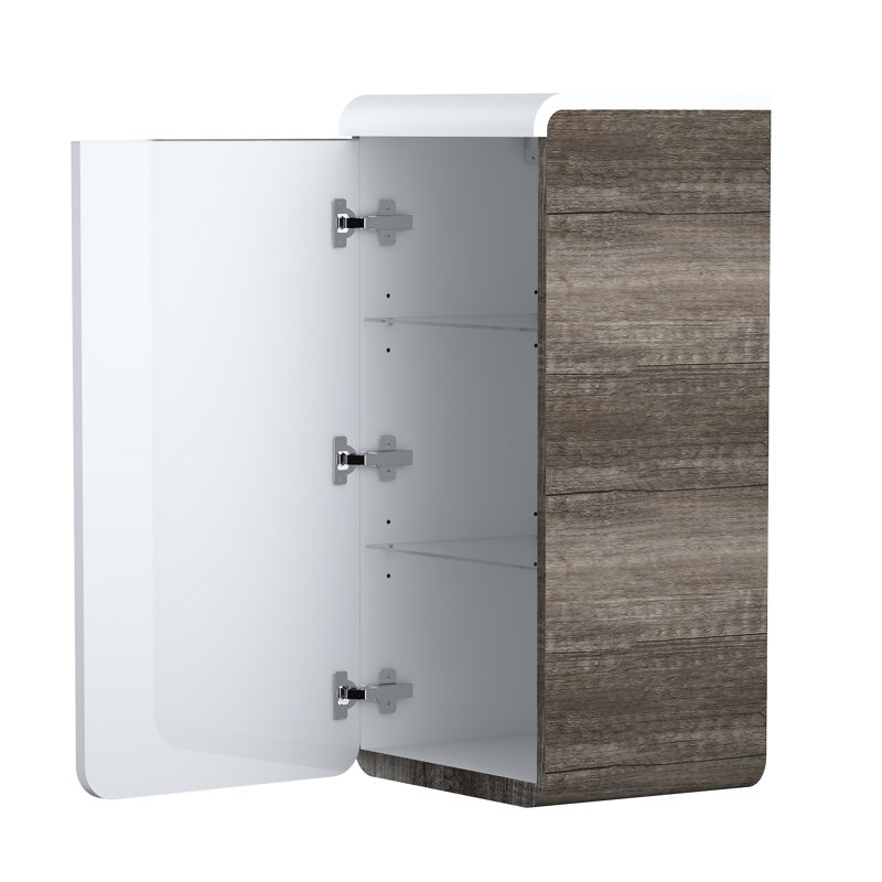 Mocca Bathroom Cabinet, Left, Oak Carbon