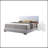 White Queen Bed With LED Light Headboard